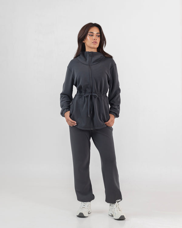 Relaxed Lightweight Charcoal   Jacket