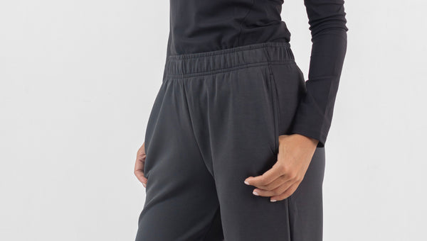 Charcoal Straight-Leg Pants