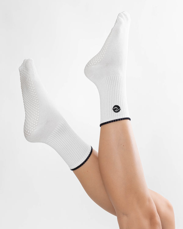 White Grip Socks