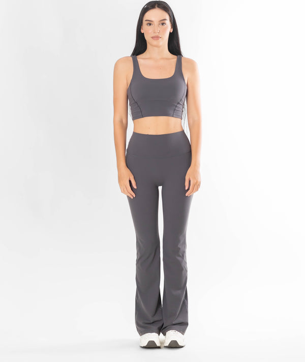 Stone Grey Flare Leggings