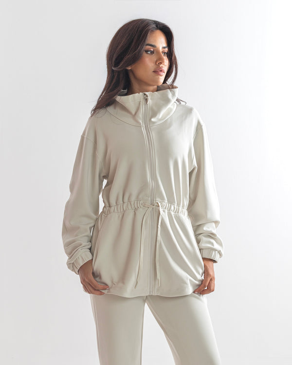 Relaxed Lightweight Ivory Jacket